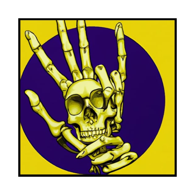 Skull Hand by cptpuggles