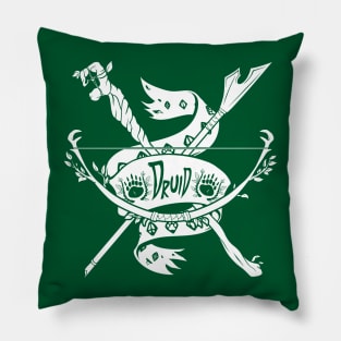 Druid Class - White Design Pillow