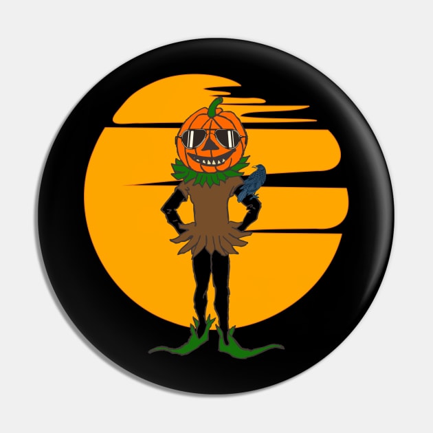 Scarecrow Pumpkin Halloween Pin by Carantined Chao$