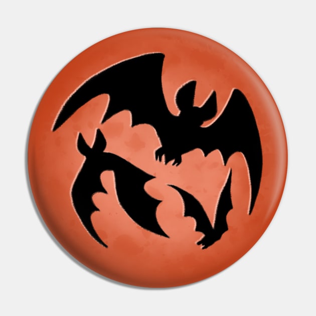 Blood Moon Bats Pin by Todd's Hollow