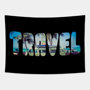 Travel Adventure Hippie Summertime Inspirational Tee Tapestry