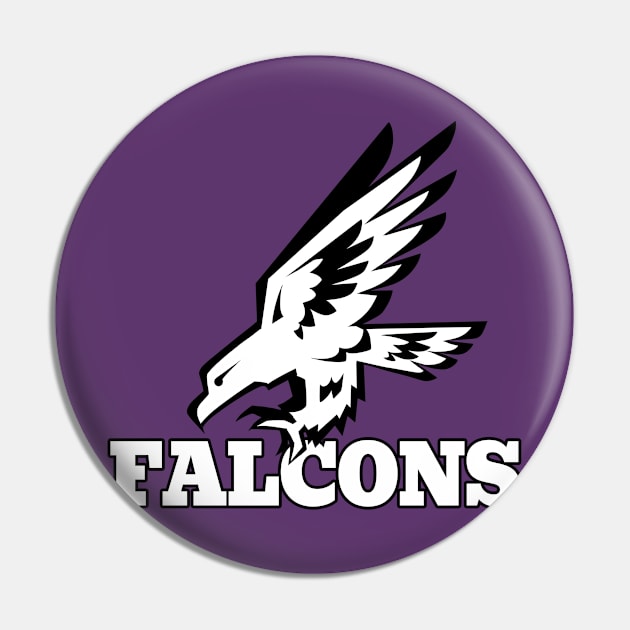 Falcons Mascot Pin by Generic Mascots