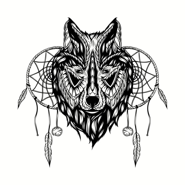 Wolf Dream Catcher by AnimalAddict