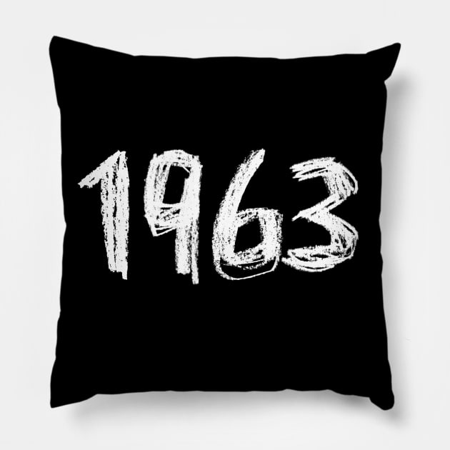 1963 Birthday, Birth Year 1963, Born in 1963 Pillow by badlydrawnbabe