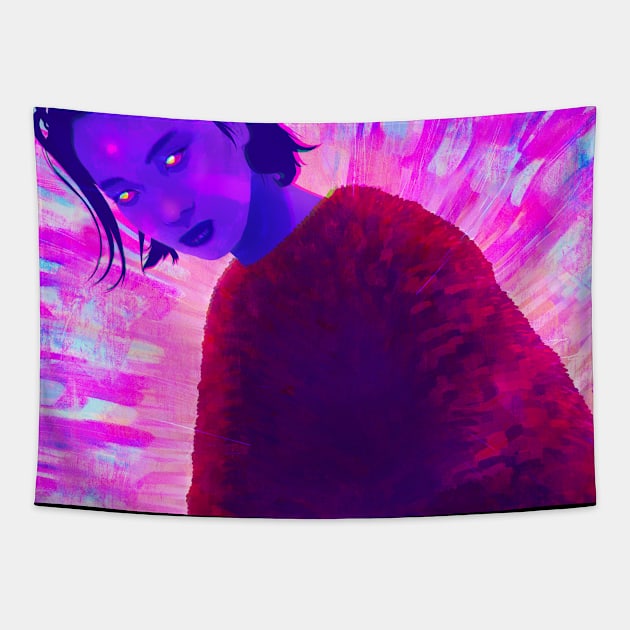 HallucinoGirl 4 Tapestry by PHAZED