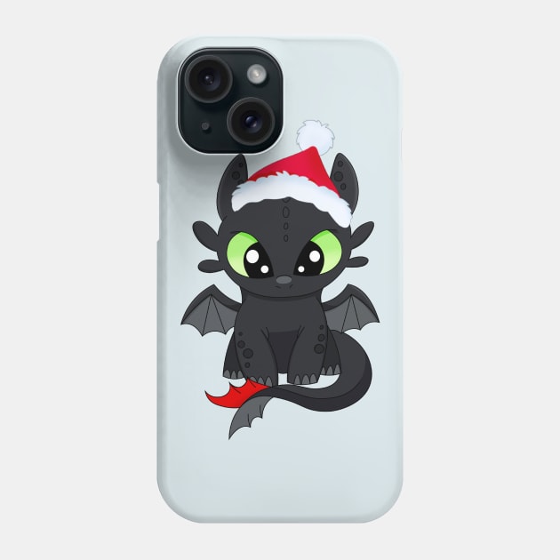 Santa Dragon Christmas, night fury, baby dragon toothless, how to train your dragon Phone Case by PrimeStore