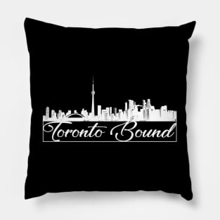 Toronto Bound Skyline - Black Pillow