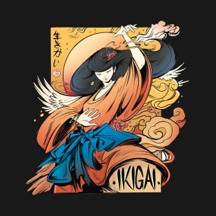 Japanese Geisha Samurai Anime Style Vibes T-Shirt