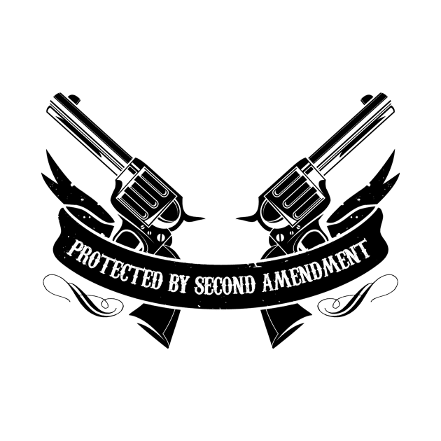 Protected by the 2nd Amendment Tee by veerkun