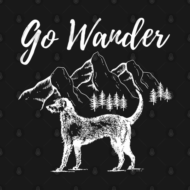 Go Wander Adventure Dog by 13Lines Art