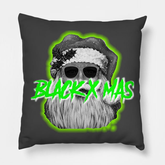 MERRY BLACK CHRISTMAS Pillow by ZOO OFFICIAL