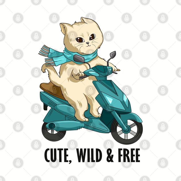 Funny cat on a motorcycle by Markus Schnabel