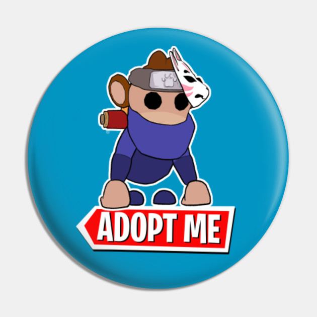 Adopt Me Ninja Monkey With Logo Adopt Me Pin Teepublic - ninja monkey roblox adopt me