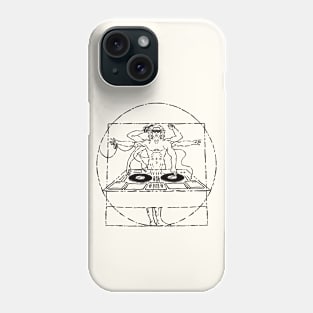 Funny Vitruvian Man DJ Disc Jockey Phone Case