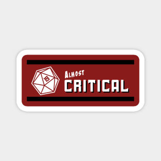 Almost Critical - Full Color Horizontal Logo on Red Magnet