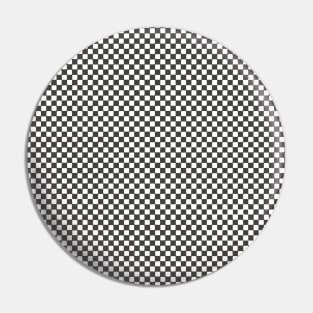 Checkboard Artwork Pattern Black White Pin