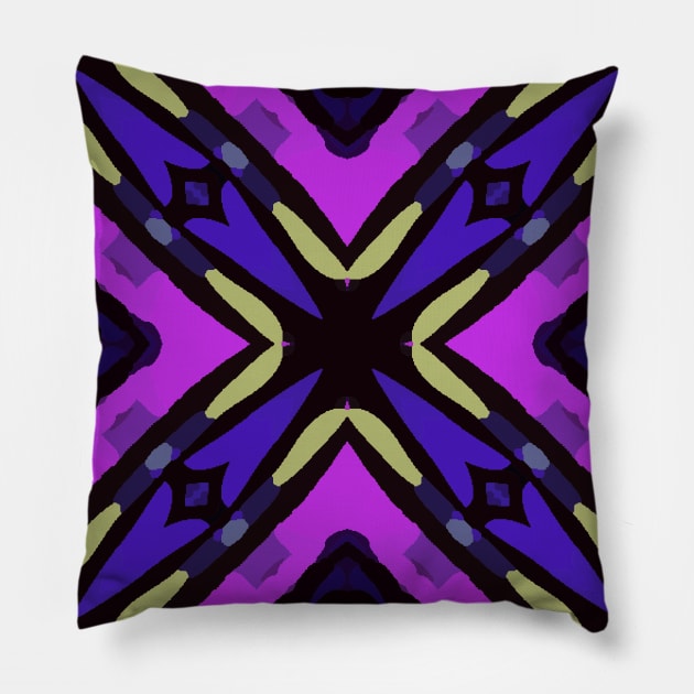 purple pattern Pillow by Manut WongTuo