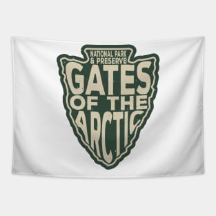Gates of the Arctic National Park & Preserve name arrowhead Tapestry