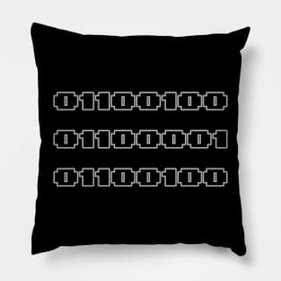 Dad Binary Code Design Pillow