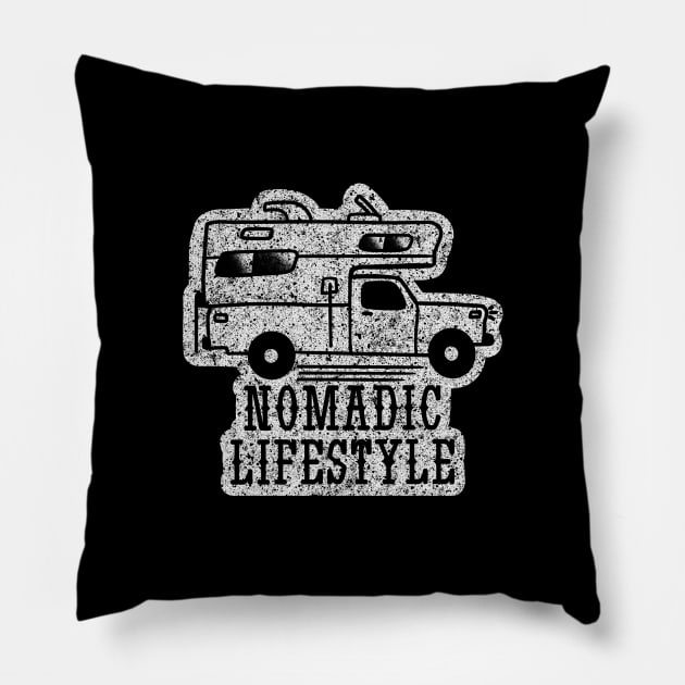 Nomadic lifestyle Pillow by Tofuvanman