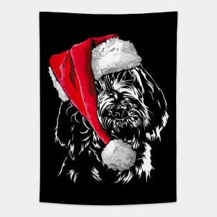 Funny Italian Spinone Santa Christmas dog Tapestry