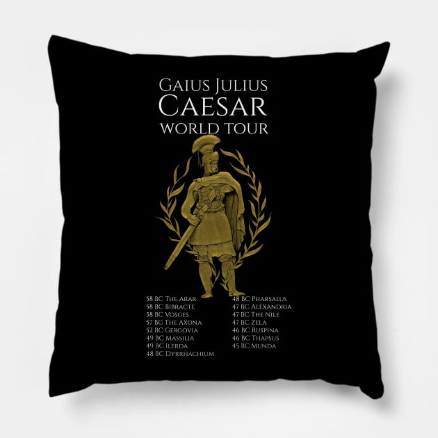 Gaius Julius Caesar World Tour Pillow by Styr Designs