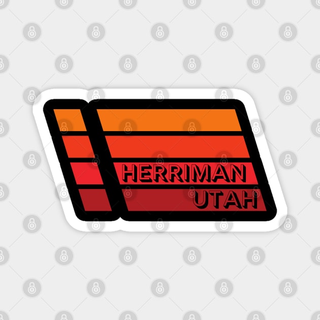 Herriman Utah T-Shirt Retro City Souvenir Gift US State Vintage 80s 70s Magnet by MalibuSun