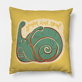 Gender isn’t real snail Pillow