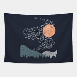 A Flock of Clouds Tapestry