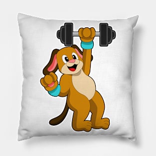 Dog at Strength training with Dumbbell Pillow