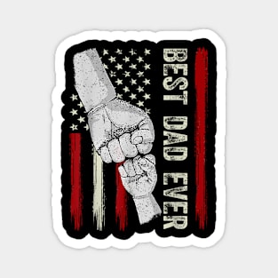 Best Dad Ever Father'S Day Flag America 4Th Of July Magnet