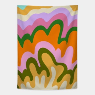 70s Hippie Retro Abstract Colorful Explosion Tapestry