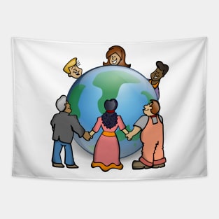 Save Earth Design Tapestry