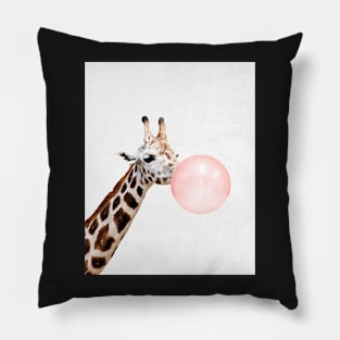 Giraffe print, Bubble gum, Nursery art, Giraffe wall art, Animal, Kids room, Modern art, Wall decor Pillow