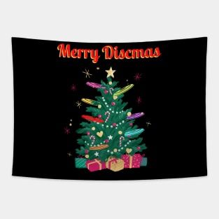 Christmas - Merry Discmas, Disc Golf Christmas,Family Matching T-shirt, Pjama Tapestry