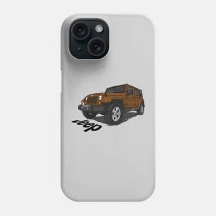 Jeep Wrangler - Brown Phone Case