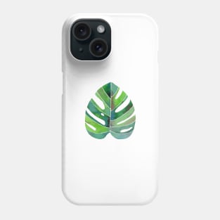 Monstera Modern Watercolor Illustration Phone Case