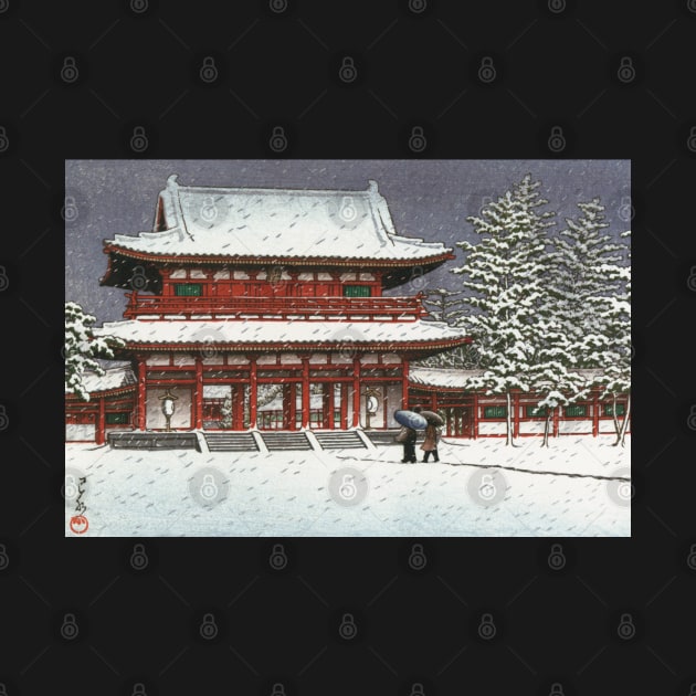 Snow at Heian Shrine by Kawase Hasui by Takeda_Art