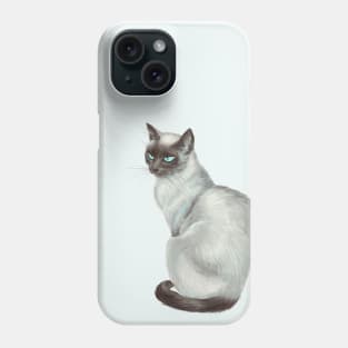 Siamese Cat Sitting Chilling Phone Case