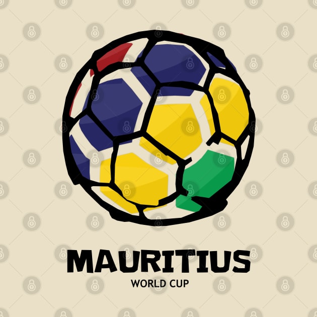 Mauritius Football Country Flag by KewaleeTee