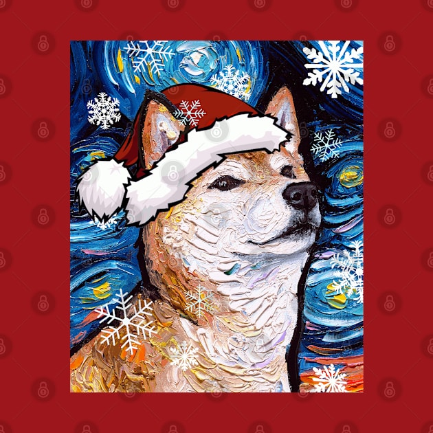 Shiba Inu Santa by sagittariusgallery