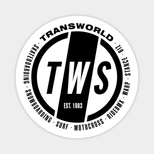 TWS Front-Only white circle for light and dark garments Magnet