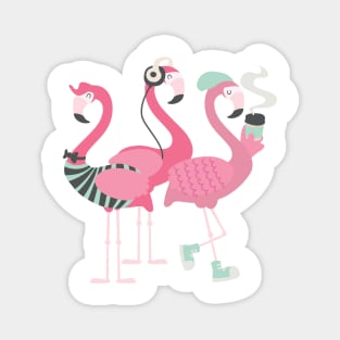 Cool flamingos Magnet