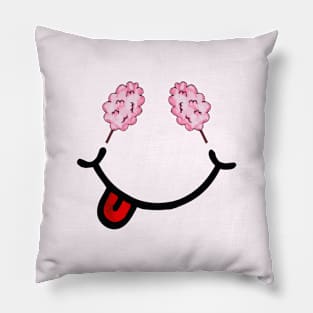 Cotton Candy & Smile (in the shape of a face) Pillow