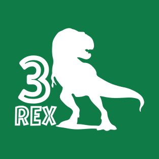 3th Birthday, 3 Rex T-Shirt