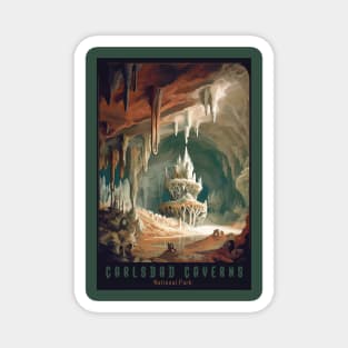 Carlsbad Caverns National Park Vintage Travel  Poster Magnet