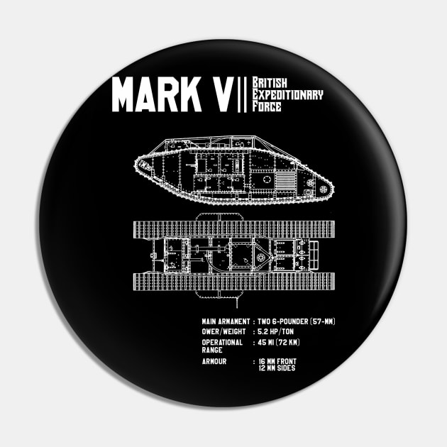 MARK V TANK Pin by theanomalius_merch