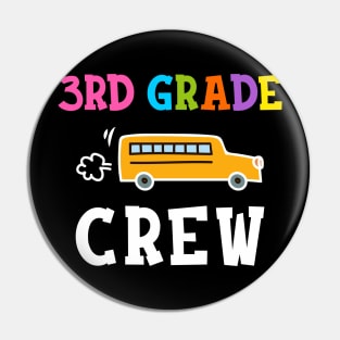 3rd Grade Crew T-shirt Back to School Teacher Gifts Pin