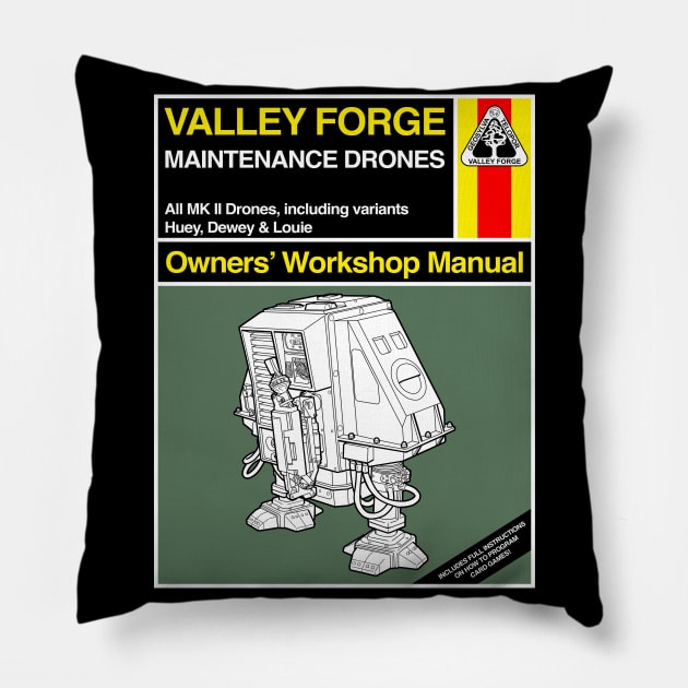 SILENT RUNNING: Drone Haynes Manual Pillow by Evarcha