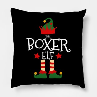 Boxer Elf Matching Family Group Christmas Party Pajamas Pillow